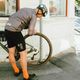 Calzini da ciclismo POC Fluo Mid arancione fluorescente 6