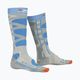 Calze da sci da donna X-Socks Ski Control 4.0 grigio melange/turchese 4