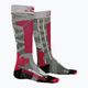 Calze da sci da donna X-Socks Ski Rider 4.0 grigio/rosa 4