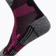 Calzini da sci da donna X-Socks Ski Energizer Lt 4.0 nero/fluopink/stonegrey melange 3
