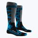 Calze da sci da donna X-Socks Ski Rider 4.0 grigio scuro/blu melange 4