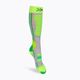 Calzini da sci per bambini X-Socks Ski 4.0 grigio medio melange/verde/giallo pitone