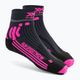 Calze da corsa da donna X-Socks Run Speed Two 4.0 dolomite grey/neon flamingo