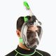 Maschera integrale SEAC Magica grigio chiaro/verde lime per lo snorkeling 8