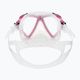 Maschera subacquea Cressi Lince trasparente/rosa 5