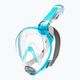 Maschera da snorkeling Cressi Duke Dry Full Face trasparente/acquamarina