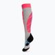 UYN Ski Junior calze da bambino grigio chiaro/corallo fluo 3