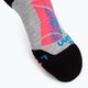 UYN Ski Junior calze da bambino grigio chiaro/corallo fluo 2