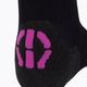 Calze da ciclismo da donna UYN Light nero/grigio/rosa viola 3