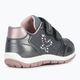 Geox Heira scarpe da bambino grigio scuro/rosa scuro 10