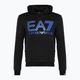 Uomo EA7 Emporio Armani Train Logo Series Felpa con cappuccio oversize Logo Coft nero