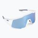 100% Speedcraft Occhiali da sole con lenti a specchio multistrato bianco opaco/blu scuro
