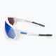 100% Speedtrap Occhiali da sole con lenti a specchio multistrato bianco opaco/blu scuro 4