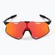 100% Hypercraft occhiali da sole a specchio multistrato nero opaco/rosso iprico 4