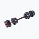 Pure2Improve Hybrid Dumbell/Barbell Manubri da 20 kg con funzione di bilanciere nero e rosso P2I202340 3
