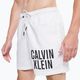 Pantaloncini da bagno Calvin Klein Medium con coulisse da uomo, bianco 8
