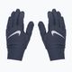 Set berretto + guanti Nike Essential Running da uomo blu tuono/grigio particella/argento 4