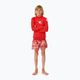 Rip Curl Lycra Brand Wave UPF rosso manica lunga da nuoto per bambini
