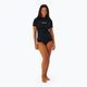 Rip Curl Classic Surf Upf Rashguard SS da donna, camicia da bagno nera 2