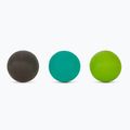 Palle per massaggio Gaiam Restore Hand Therapy Knit green/yellow/black 2