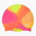 Cuffia da nuoto junior TYR Tiedye Silicone Multicolor Jr yellow/pink/orange