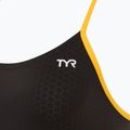 Costume intero donna TYR Hexa Cutoutfit nero/oro 3