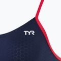Costume intero donna TYR Hexa Cutoutfit navy/rosso 3