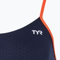 Costume intero donna TYR Hexa Cutoutfit navy/arancio 3