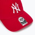 47 Brand MLB New York Yankees CLEAN UP berretto da baseball rosso 3