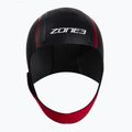 ZONE3 Cuffia da bagno in neoprene nero/rosso