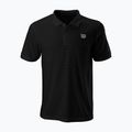 Maglietta da tennis da uomo Wilson Stripe Polo nero WRA789707