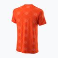 Maglietta da tennis da uomo Wilson PWR SMLS Henley III arancione WRA804501 2