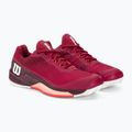 Scarpe da tennis da donna Wilson Rush Pro 4.0 Clay rosso barbabietola/bianco/pesca tropicale 4