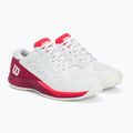 Scarpe da tennis Wilson Rush Pro Ace JR da bambino bianco/rosso barbabietola/rosa diva 4