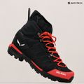 Scarponi da trekking da uomo Salewa Ortles Light Mid PTX fiamma/nero 8