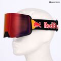 Occhiali da sci Red Bull SPECT Line nero/marrone con specchio rosso/neve torbida 11