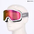 Occhiali da sci da donna Giro Moxie bianco e grigio/ rosa ambra/ giallo 10