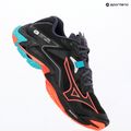 Scarpe da pallavolo Mizuno Wave Lightning Z8 nero/fiamma neon/blu pavone 9