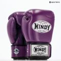 WINDY Guantoni da boxe classici in vera pelle viola 7
