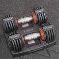 Set di manubri regolabili TREXO 2 x 5,75 kg nero 13