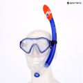 AQUASTIC Shelly set snorkeling per bambini maschera + boccaglio + pinne blu 16