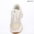 Scarpe da uomo Calvin Klein YM0YM01289 Hike Runner HF Leather Mix bright white/creamy white/eggshell 9