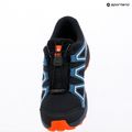 Scarpe da corsa per bambini Salomon Speedcross Waterproof blu scuro/blu scuro/arancione rosso 10