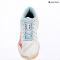 Scarpe da pallavolo da donna Mizuno Wave Voltage 2 bianco/calipso coral/pale banana 9