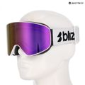 Maschere da sci Bliz Flow matte white/smoke/pink 7