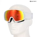 Maschera da sci UVEX Victorious S FM white matt/mirror orange 10