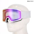 Maschera da sci UVEX Provoqe V white matt/vario pink mirror 6