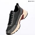 Scarpe da donna Calvin Klein HW0HW02999 Hike Runner Organza Met Leather gun metal/bordeaux 9