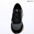 Scarpe da uomo Calvin Klein HM0HM02212 Retro Runner Bans Leather Suede black/iron gate/amber gold 9