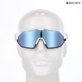 100% Hypercraft SQ occhiali da sole multistrato soft tact bianco/azzurro 5